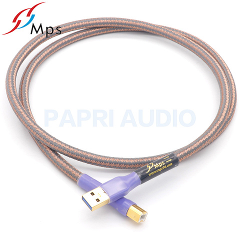 PAPRI MPS QR-USB 6N 99.99997% OCC Audio Cable HiFi Gold Plated  USB Connector A-A A-B Plug For Data Cable DAC DVD Amplifier ► Photo 1/6