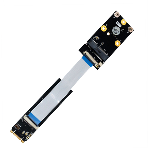 M.2 Key B/M/B+M to Mini PCI-E Adapter Wifi Network Riser Card M2 to Mini PCI Express Wifi Bluetooth Adapter with FFC Cables ► Photo 1/6