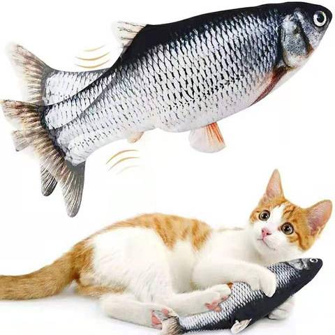 Cat USB Charger Toy Fish Interactive Electric floppy Fish Cat toy Realistic Pet Cats Chew Bite Toys Pet Supplies Cats dog toy ► Photo 1/6