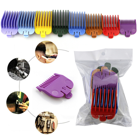 8Pcs Hair Clipper Limit Comb Guide Limit Comb Trimmer Attachment 3-25mm Universal Professional Hair Trimmers Colorful Black ► Photo 1/6