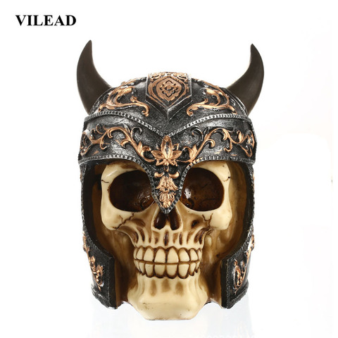 VILEAD Modern Resin Skull Replica Ornaments Home Decoration Accessories Creative Skull Statues & Sculptures Fireplace Loft Craft ► Photo 1/6