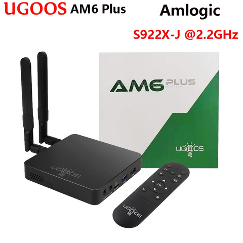 original ugoos am6 plus s922x-j 2.2GHz tv box android 9.0 ddr4 4gb 32gb 4K set top box bluetooth 1000M Lan smart android box ► Photo 1/5