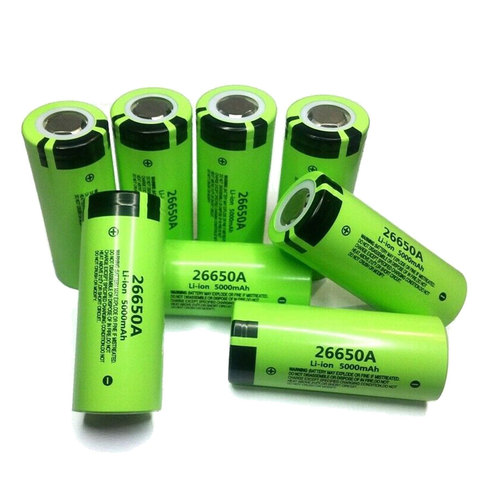 GTF 100% Original 3.7V 5000mAh Battery For Panasonic 26650A High Capacity 26650 Li-ion Rechargeable Batteries for LED flashlight ► Photo 1/6