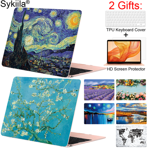 Case for Macbook Air 13 11 Pro 13 15 16 12 Cover Art Paint Shell A1989 A2159 A2179 Touch Bar 2022 Gogh Marble Cute A2251 A2289 ► Photo 1/6