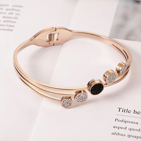 Bracelet Femme 2022 Stainless Steel Bracelets For Women Girls Adjustable Statement Jewelry Cuff Bracelets Jewelry ► Photo 1/5