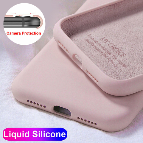 For Huawei Honor 8x 8s 9 10 Lite Case Original Liquid Silicone Cover For Huawei Honor 10i 20i View 9 10 20 30 Pro Play 9X Coque ► Photo 1/6