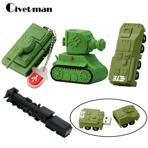 Pen Drive 256GB Cartoon USB Flash Drive 4GB 8GB16GB 32GB 64GB 128GB Tank USB Stick Thumb Drive Flash Memory Disk Pendrive Gifts ► Photo 1/6