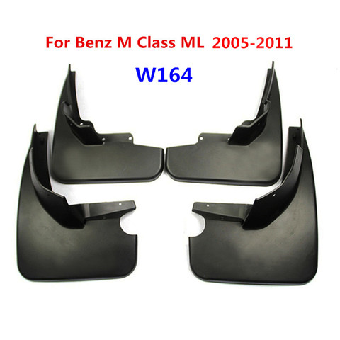 4pcs/set car Front Rear Mudguards Mud Flaps For Benz M Class ML ML350 ML500 W164 2008 2009 2000 2010 2011 Mudflaps Splash Guards ► Photo 1/5