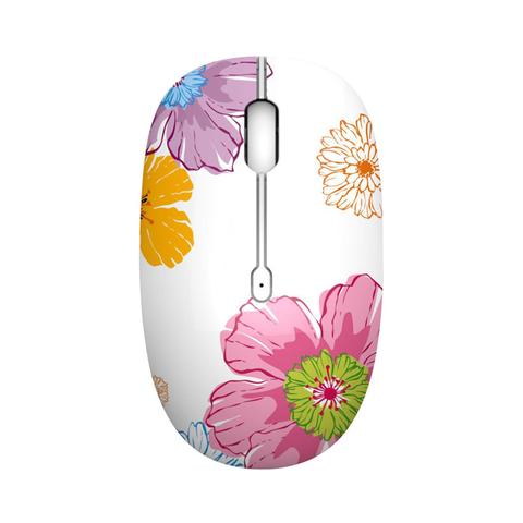 Rechargeable Women Mouse 2.4GHz 1600DPI Cartoon Butterfly Flower Animal Insect Pattern Wireless Mouse ► Photo 1/6