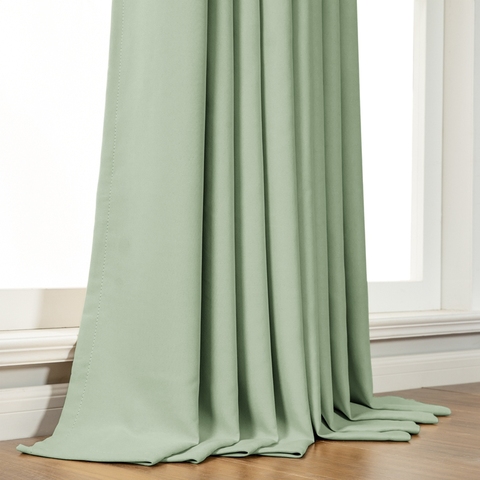 Modern Blackout Curtains for Living room Bedroom Curtains for Window Treatment Drapes Green Finished Blackout Curtains 1 panel ► Photo 1/6
