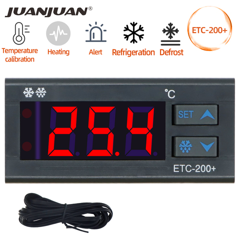 ETC-200+ Thermostat Temperature measurement and controller Digital Thermostat Refrigeration Defrosting Alarm 30% off ► Photo 1/1