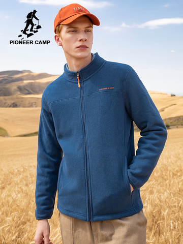 Pioneer Camp Warm Fleece Jacket Men Autumn Winter 2022 Zipper Black Blue Gray Hoodies Sweatshirts Male Clothing AJK902321 ► Photo 1/6