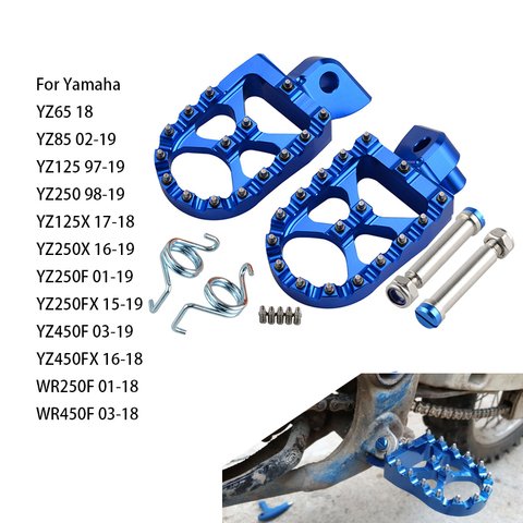 Motorcycle Footrest Footpeg Foot Pegs For Yamaha YZ 65 85 125 250 125X 250X 250FX 450FX WR 250F 450F YZF WRF 250 450 2001 - 2022 ► Photo 1/6