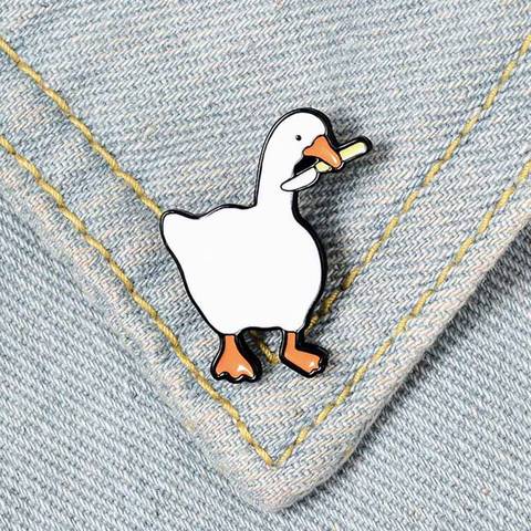 Fashion Game Untitled HONK Goose Hard Enamel Brooch Pins Metal Alloy Fashion Jewelry Lapel Pins Badges Accessories ► Photo 1/6