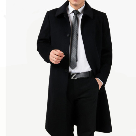 Brand 2022 Winter Wool Coat men Outwear Jacket Thickening Mens Coat Parkas Man  65% Wool+35% cashmere Blend Big size 4XL ZZ045  ► Photo 1/1