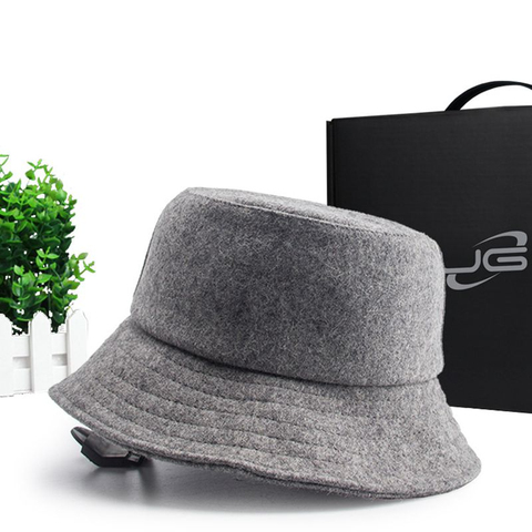 Plus Size Wool Fisherman Hats Male Winter Fleece Snow Panama Hat Big Head Man Large Size Felt Bucket Hats 56-60cm 60-65cm ► Photo 1/6