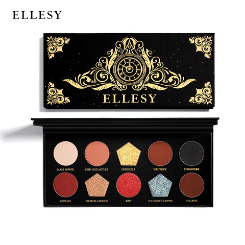 ELLESY Brand Earth Color Matte Shimmer Glitter Eyeshadow Pallete Nude Blue 10 Color Long-lasting  Eye Shadow Makeup ► Photo 1/5