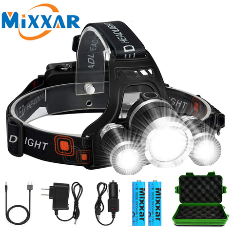 ZK20 LED Headlamp High Lumens 4 Modes T6 18650 Rechargeable Battery Flashlight Waterproof Outdoor Lighting Camping Fishing ► Photo 1/6