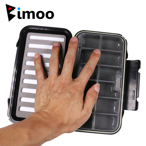 Bimoo M Size Waterproof Fishing Fly Box Fly Fishing Tackle Box Small Spoon Lure Hook Ice Jig Storage Box  7.76''x4.40''x1.81'' ► Photo 1/6