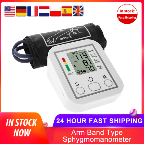 Portable Household Arm Band Type Sphygmomanometer Blood Pressure Monitor LCD Tonometer Accurate Measurement Blood Pressure ► Photo 1/6