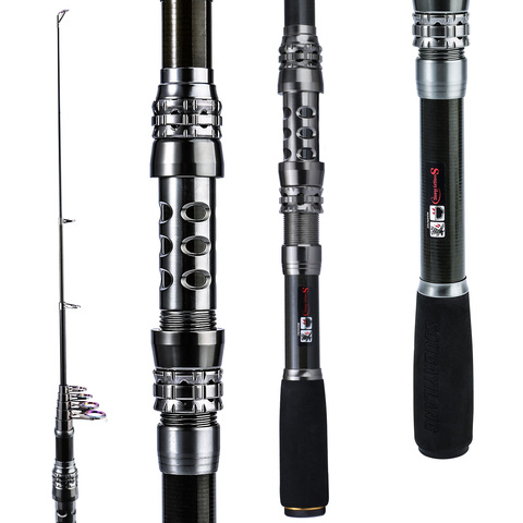 Sougayilang 1.8-3.3m Telescopic Fishing Rods UltraLight Carbon Fiber Spining Rod Portable Sea Fishing Rod Carp Fishing Tackle ► Photo 1/6