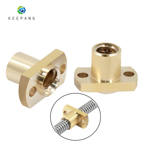 T8 lead screw nut Pitch 2mm lead screw Nut 2mm 8mm 3D Printer T8 Brass lead screw Nut Flange Lead Screw Nut for CNC Parts ► Photo 1/6