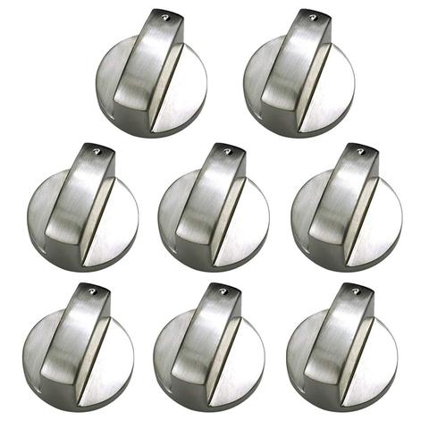 8 PCS 6mm Metal Silver Gas Stove Cooker Knobs Adapter Oven Switch Cooking Surface Control Locks Cookware Parts Replacement ► Photo 1/6