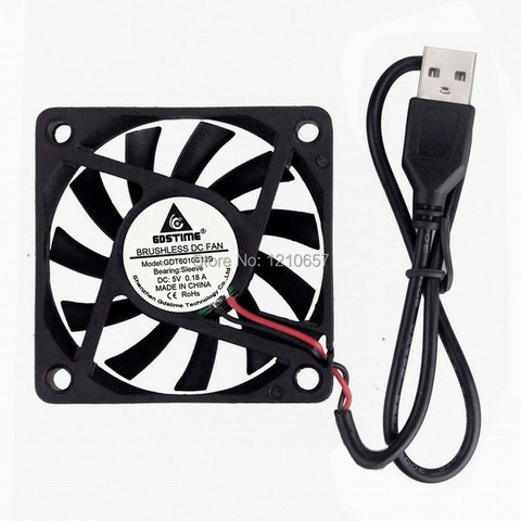 2PCS LOT Gdstime DC 5V USB 60mm 60*60x10mm 6010S Cooler Motor Brushless Cooling Fan ► Photo 1/1