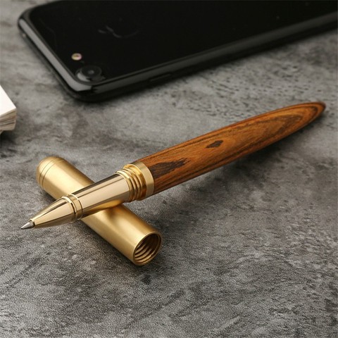 High Quality Black Luxury Wood Ballpoint Pen Business Gifts Ball Pen Writing Office School Supplies Stationery 03665 ► Photo 1/6