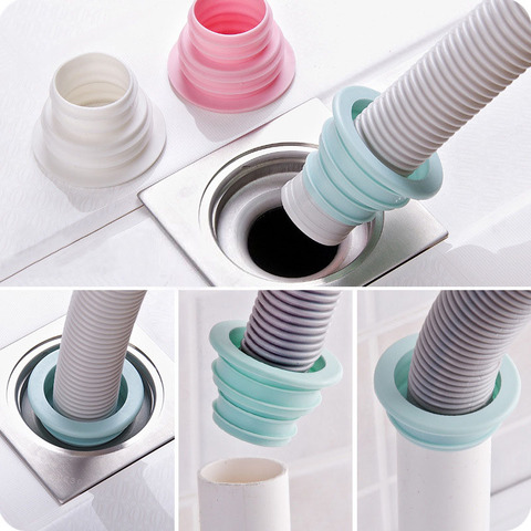 1Pcs Plastic Deodorant Wash Machine Pipe Connector Tools Sealing Plug Trap Anti-odor Telescopic Sewer Pipe Accessories ► Photo 1/6