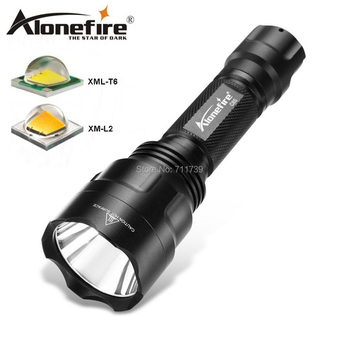 AloneFire Ultra Bright Flashlight Tactical torch C8 XM-L T6 L2 U3 LED Travel Lanterna Camping zaklamp Handheld Torch lamps ► Photo 1/6