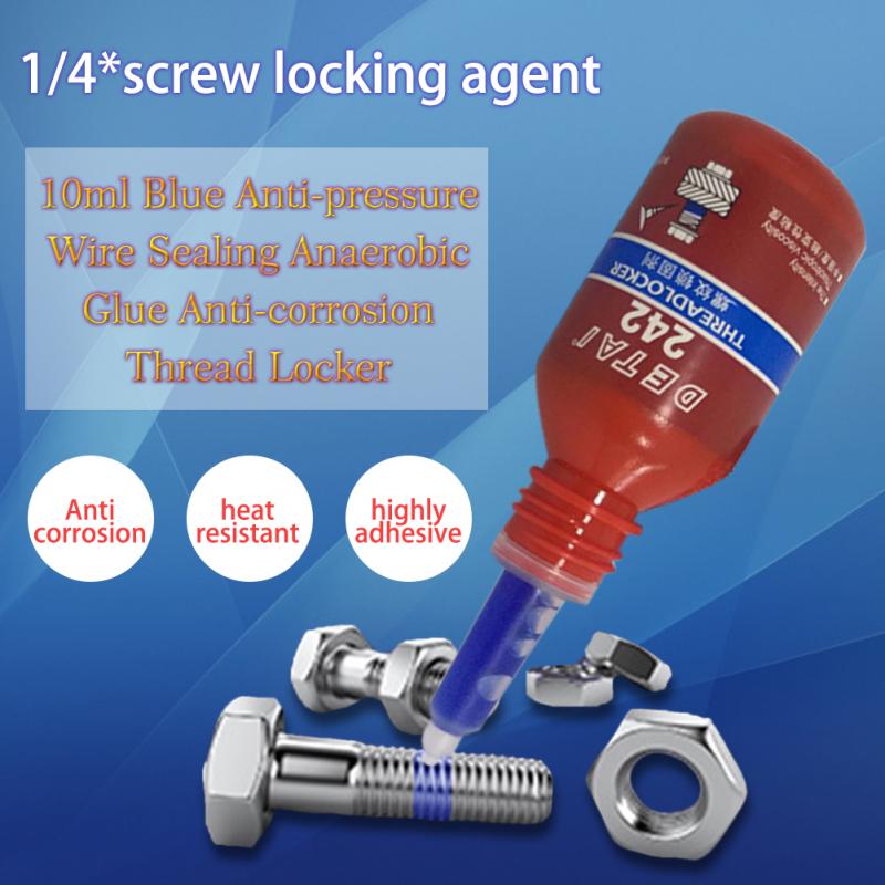 1Pc/4Pcs 10ml 242 Liquid Glue Blue Anaerobic Adhesive Removable Sealant  Thread Super Glue For Metal Surfaces And Screw - Price history & Review, AliExpress Seller - Workingman Store