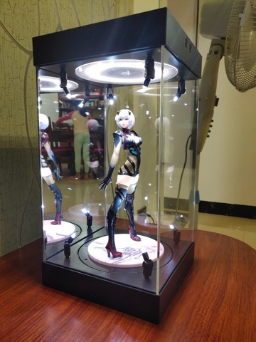 Revolving LED spotlight Acrylic Figure Display Case for 12 inch figure 1/6 scale Robot Collectible with Turntable Base ► Photo 1/1