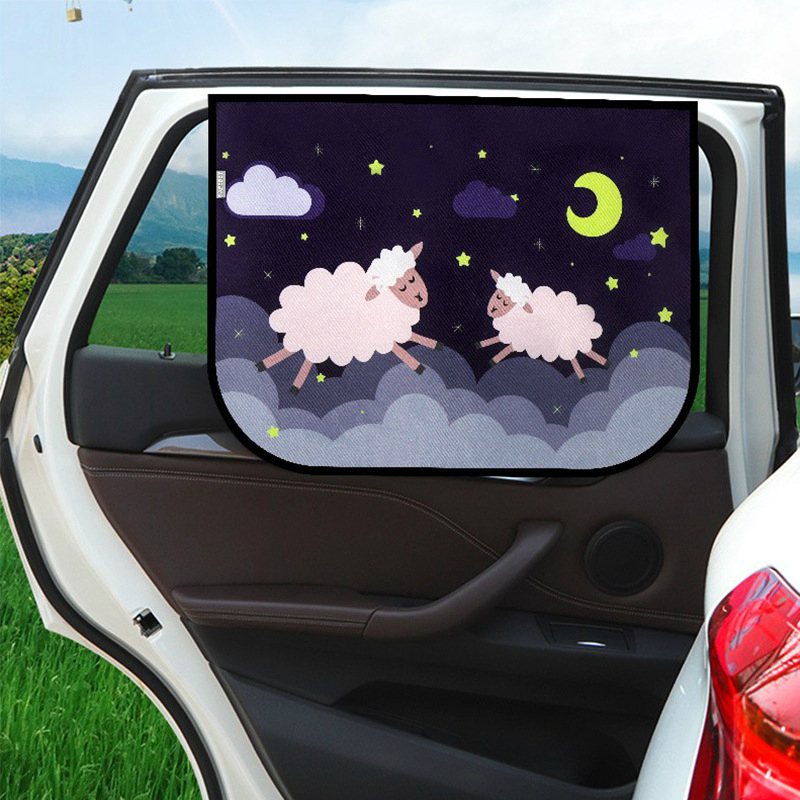 Car Window Sun Cover Curtain Shade Kids Sunshade Universal Cartoon Shield Visor