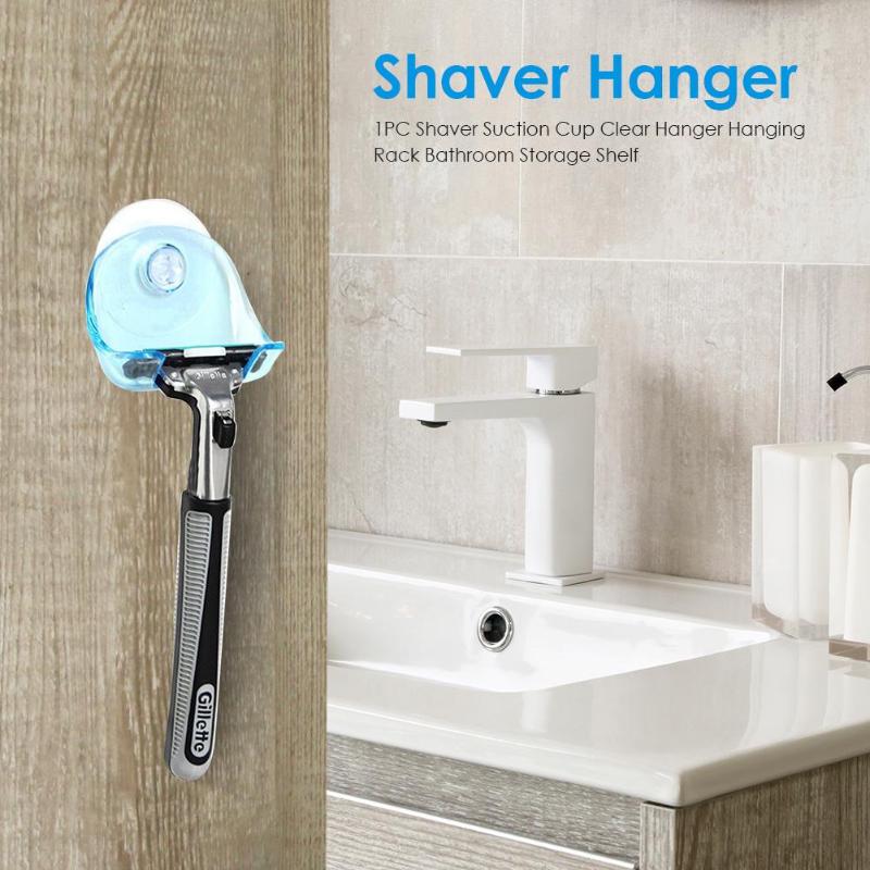 Convenient Plastic Razor Holder Suction Shaver Cap Storage Rack For Shower NEW 