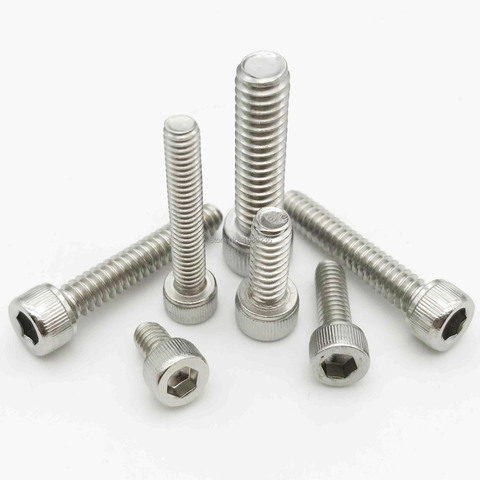 10/50pcs UNF 0#-80 UNC 2#-56 4#-40 6#-32 8#-32 10#-24 304 A2-70 stainless steel Hex Hexagon Socket Cap Allen Head Screw Bolt ► Photo 1/6