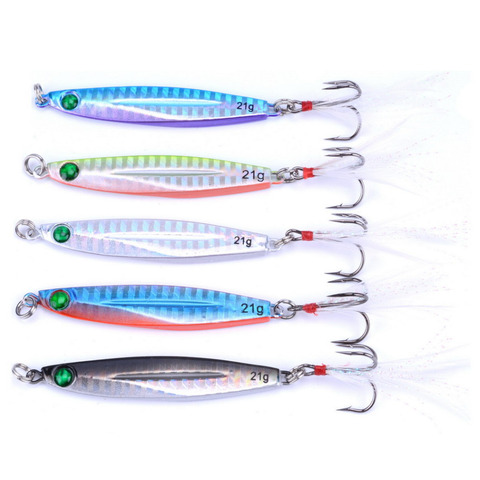 5pcs 7g 10g 14g 17g 21g 28g 40g Fishing Spoons Metal Lure 10colors Fishing  Lures Saltwater Lead Jig Head - Price history & Review
