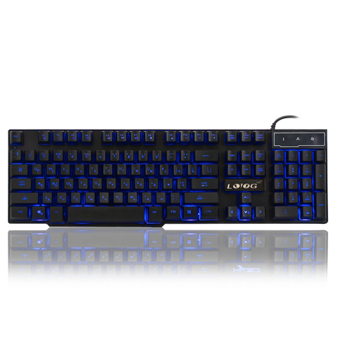 Russian Backlight Gaming keyboard Computer Keyboard mouse Mecanico Game Led Backlit Usb With Mechanical feel Russian keyboard ► Photo 1/6