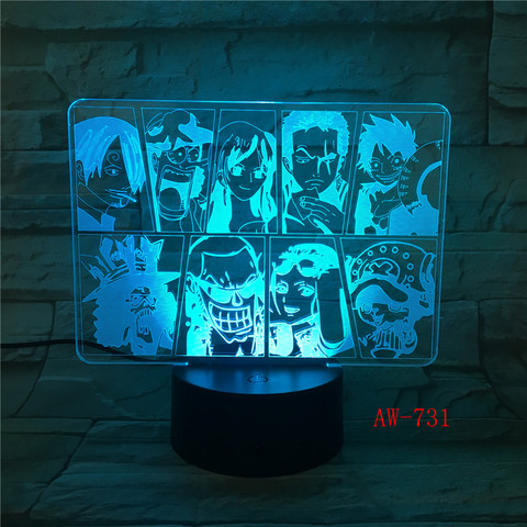 Price History Review On One Piece Team Night Light Luffy Sanji Zoro Nami 3d Led Illusion Table Lamp Colors Changing Luminaria Touch Lights Decor Aw 731 Aliexpress Seller Awencomn Official
