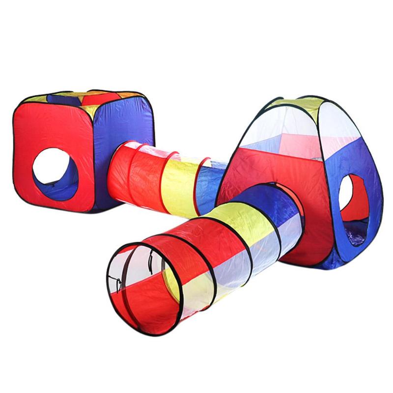 Foldable Tunnel Tents Indoor Kids Play House Indoor Outdoor Crawling Game Play 