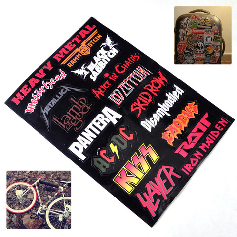 Vinyl Heavy Metal Metallic Band Logo Decal Rock Music Sticker Wall Laptop Decor Heavy Metal Band Logo Sticker 29.5x21 cm ► Photo 1/5