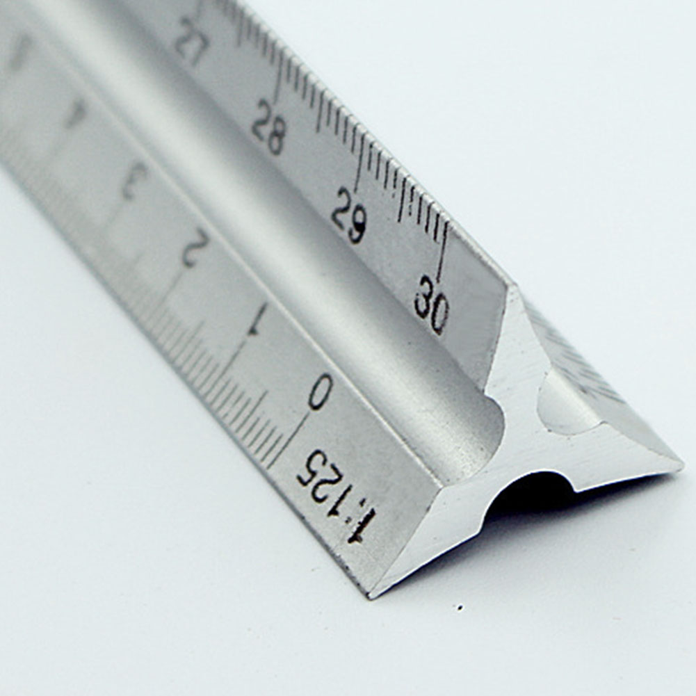 30cm lightweight Clear Triangle Aluminum Alloy Ruler Architect Silver Accurate Engineer Scale Technical high quality ► Photo 1/6