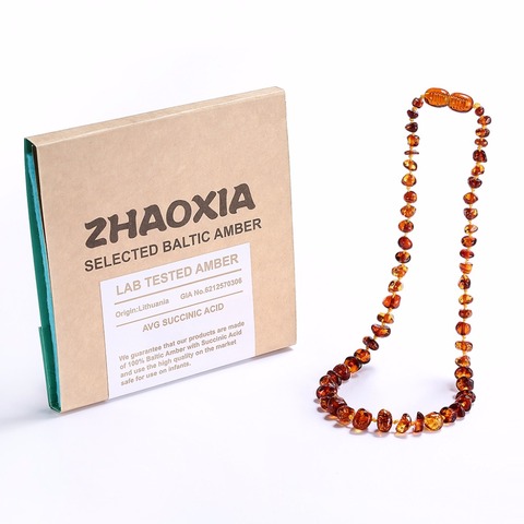 Baltic Amber Teething Necklace/Bracelet for Baby - Gift Box - 5 Sizes - 4 Colors - Ship from US&UK&AU&CN ► Photo 1/6