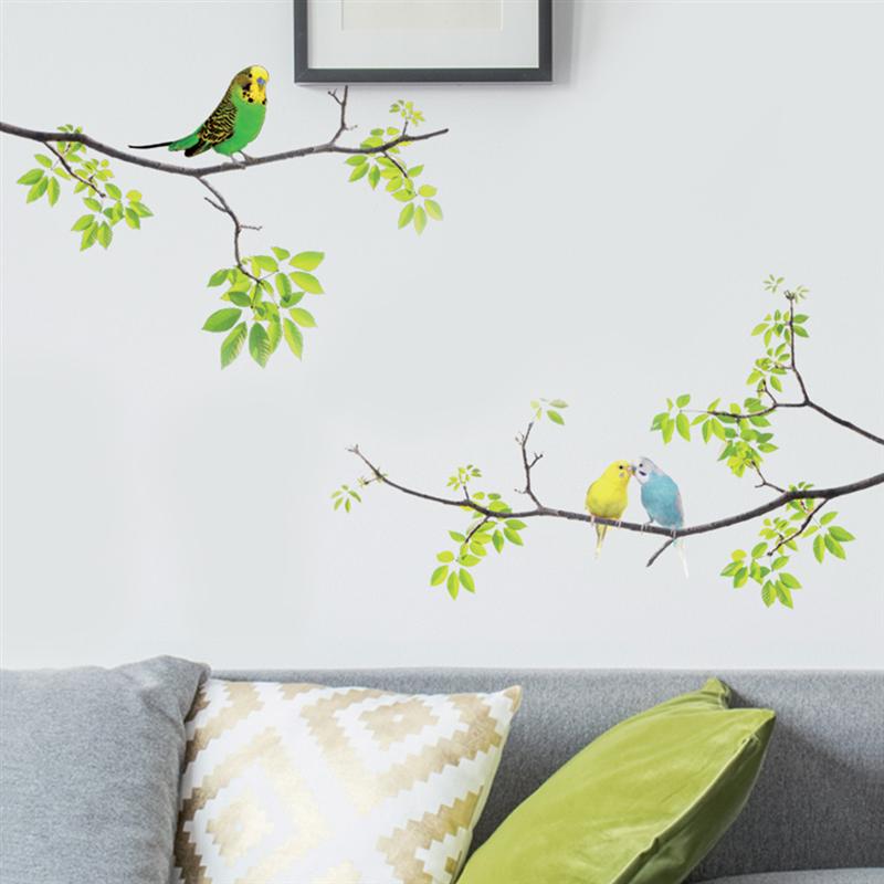 Wall Decals Fresh Birds on Tree Wall Stickers for Living Room Bedroom Kids 