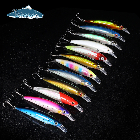 Biwvo 11cm Luminous Shad fish lures Minnow Lures Goods For Fishing  Metal Squid Hard Sea Shad Wobbler For Trolling Squid Sinkers ► Photo 1/6