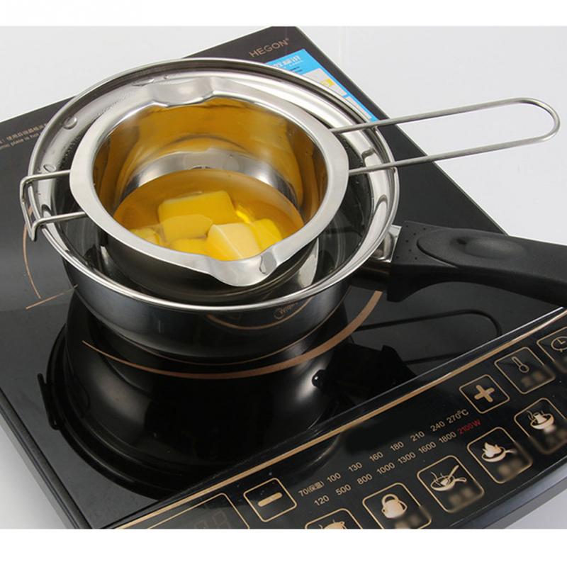 Stainless Steel Chocolate Melting Pot Kitchen Milk Bowl Butter Candy Warmer 