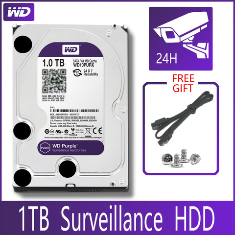 WD PURPLE Surveillance 1TB Hard Drive Disk SATA III 64M 3.5