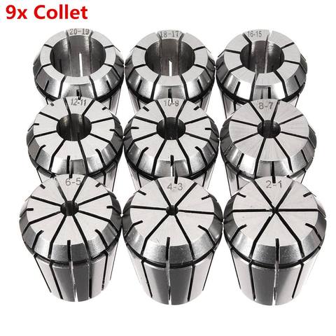 WOLIKE 9Pcs ER32 Precision Spring Collet 2/4/6/8/10/12/16/18/20mm Workholding Tools Tool Holder ► Photo 1/6
