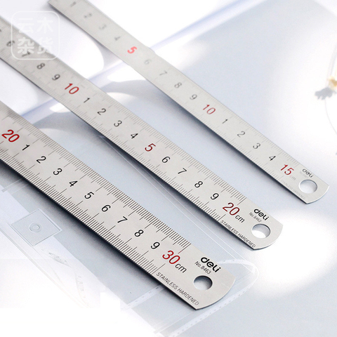 SIXONE 1 Pc Silver 15 / 20 / 30 Cm High Quality Steel Metal Ruler Functional Mapping Toolschool Office Provides Drawing Supplies ► Photo 1/5