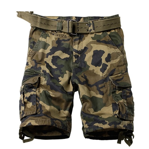 Cargo Shorts Men Camouflage Many Pockets Military Style Blue Camo Shorts Tactical Breeches Men Summer Short Trouser Male Bermuda ► Photo 1/6